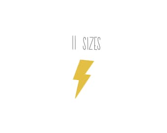 Lightning embroidery design 11 SIZES - mini lightning embroidery design tiny lightning flash, superhero embroidery design lightning bolt