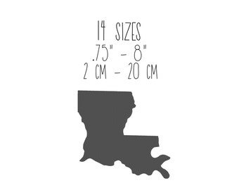 Louisiana state embroidery design 14 SIZES - fill stitch Louisiana map embroidery design US state embroidery design Louisiana silhouette