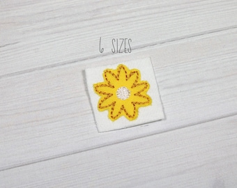 Mini flower raggy applique embroidery design 6 SIZES - small flower applique, raggy applique, floral embroidery design tiny flower pes