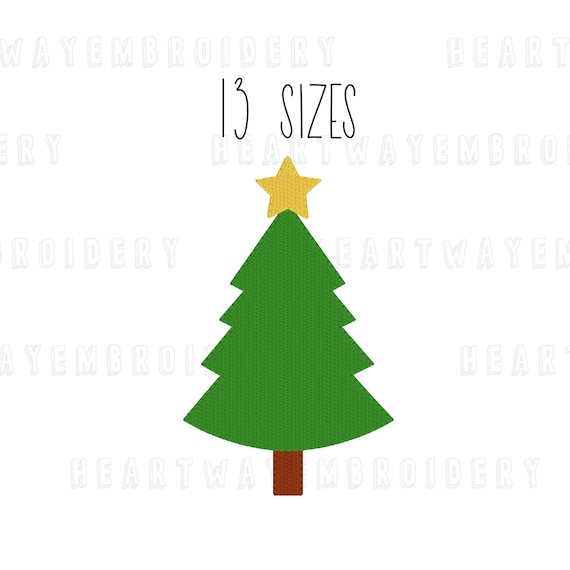 Christmas Tree Embroidery Design 13 SIZES Mini Christmas Tree.