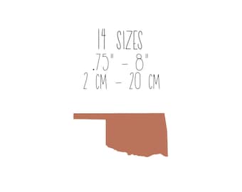 Oklahoma State Map Embroidery Design: Fill Stitch (14 Sizes) (Digital Download)