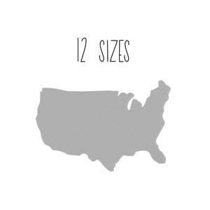 USA Karte Stickdatei 12 GRÖßEN - Amerika Karte Stickdatei Stickdatei Füllstich Stickdatei Landkarte USA Landkarte