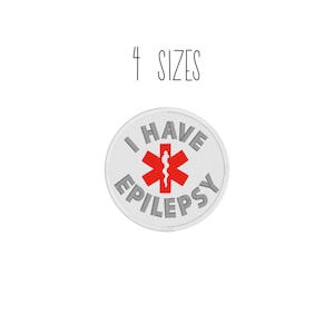 Epilepsy embroidery design - 4 SIZES - medical alert embroidery design seizures med alert patch embroidery design pes machine embroidery