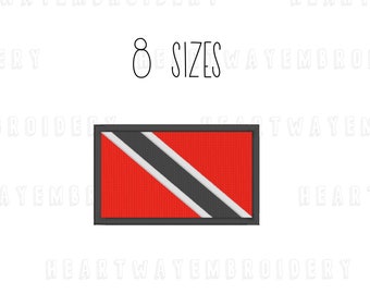 Trinidad and Tobago Flag Embroidery Design (8 Sizes) (Digital Download In 7 Formats)
