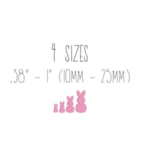 Tiny bunny embroidery design 4 SIZES  - tiny rabbit embroidery design rabbit satin stitch embroidery design Easter Bunny small embroidery