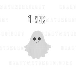 Ghost embroidery design 9 SIZES - cute ghost embroidery Halloween embroidery design, mini ghost embroidery design for machine embroidery