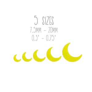 Tiny moon embroidery design 5 SIZES  - tiny embroidery design, moon mini embroidery design, small moon embroidery design, micro moon pes exp