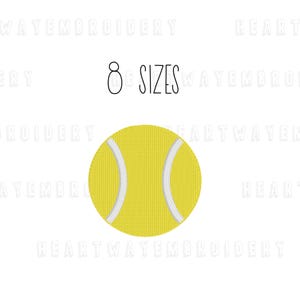 Tennis ball embroidery design 8 SIZES - tennis embroidery design mini embroidery design sports embroidery design for machine embroidery dst