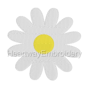 Mini Gänseblümchen Stickdatei 4 GRÖßEN - gefüllte Stickdatei, Mini Stickdatei, Florale Stickdatei, kleine Blumen Stickdatei