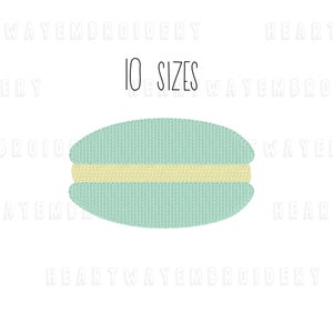 Minibroderidesign med makron: Efterrättsbroderi (10 storlekar) (digital nedladdning)