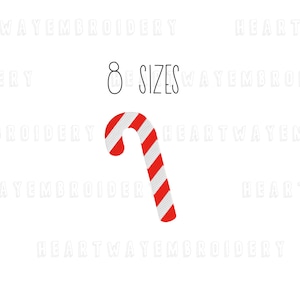 Mini candy cane embroidery design 8 SIZES  - small candy cane embroidery design Christmas holiday embroidery design kids baby Christmas pes