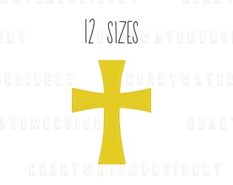 Cross embroidery design 12 SIZES - mini cross embroidery Christian embroidery design Easter crucifix embroidery machine embroidery dst pes