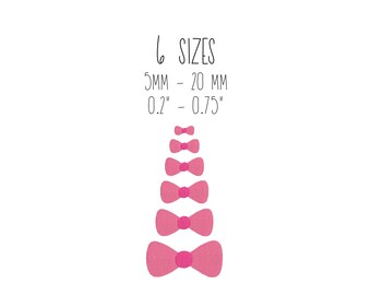 Tiny Bow Embroidery Design: Mini Machine Embroidery File (6 Sizes) (Digital Download)