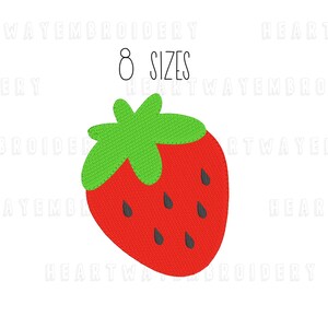 Può includere: Ricamo a forma di fragola rosso e verde, disponibile in 8 misure.