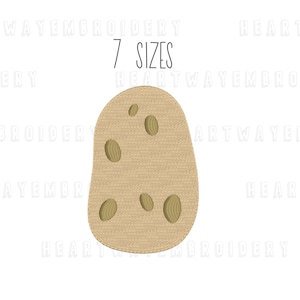 Potato embroidery design - 7 SIZES mini potato embroidery design vegetable embroidery kitchen garden embroidery design healthy food