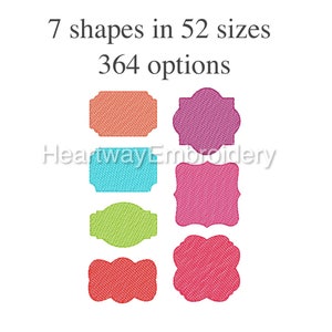 Knockdown stitch MEGA SET 364 SIZES - knockdown embroidery, nap down, pile down, nap tack embroidery, nap remover