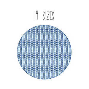 Knockdown circle zigzag pattern stitch 14 SIZES - knockdown embroidery design for embroidery on terry cloth, plush, fleece, high pile fabric