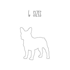 Conception de broderie de silhouette de chien 6 TAILLES - Français point de haricot bouledogue broderie design silhouette chien mini broderie pes