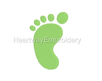 Mini Baby Fußabdruck Stickdatei 5 GRÖßEN - Mini Stickdatei, Mini Baby Fußabdruck Stickdatei, Mini Baby Fußabdruck Stickdatei