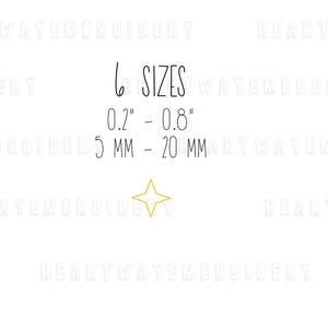Tiny star embroidery design 6 SIZES  - tiny embroidery design star bean stitch embroidery design tiny bean stitch star outline embroidery