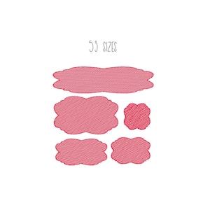 Knockdown frame embroidery design - 53 SIZES - knockdown embroidery design for high pile fabrics