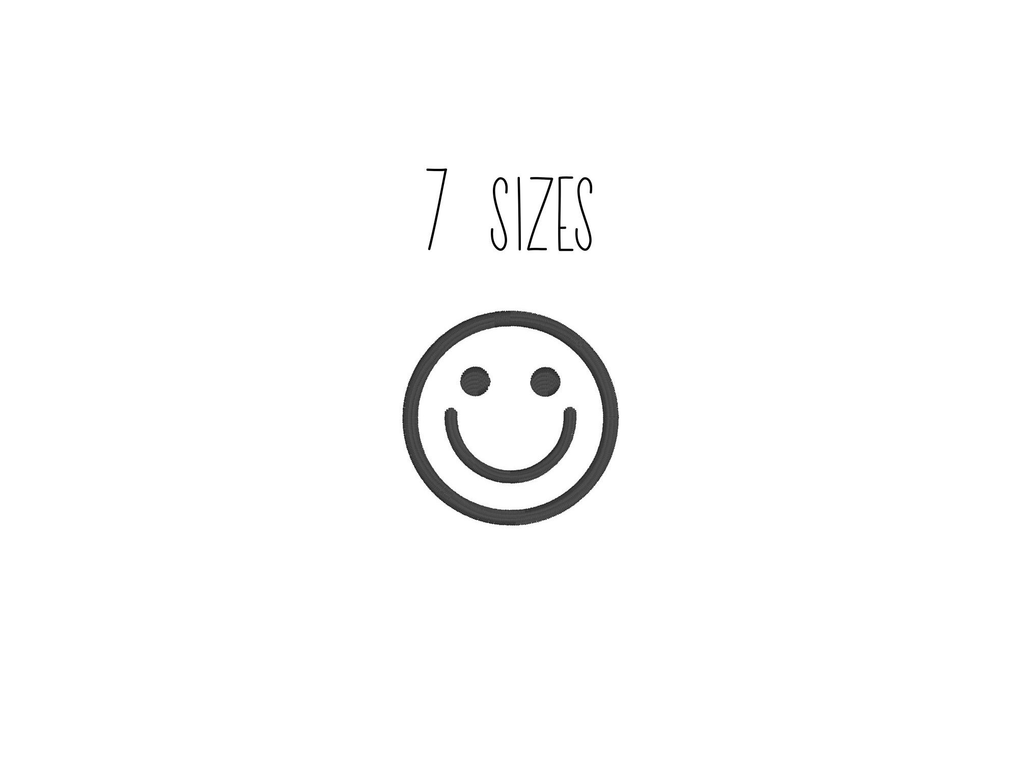 Smiley face embroidery design file 15 size smiley face Design machine embroidery designs mini smiley face
