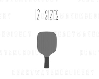 Mini Pickleball Paddle Embroidery Design: Stitch Fill (12 Sizes) (Digital Download)