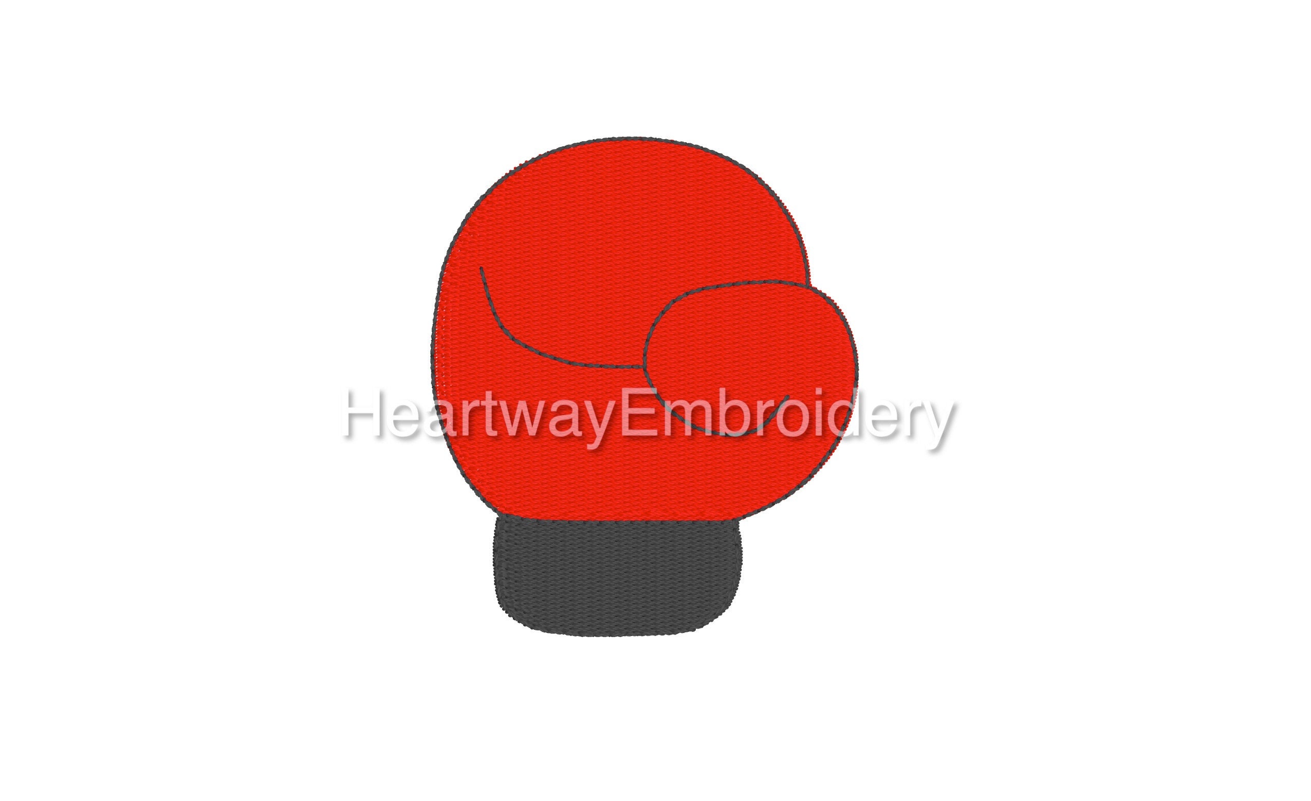 Boxing glove embroidery design 5 SIZES mini boxing glove Etsy