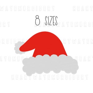 Santa hat embroidery design 8 SIZES - mini Santa hat embroidery design Christmas embroidery design set holiday embroidery Santa Claus