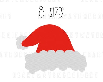 Conception de broderie de chapeau de Père Noël 8 TAILLES - mini conception de broderie de chapeau de Père Noël ensemble de conception de broderie de Noël broderie de vacances Père Noël