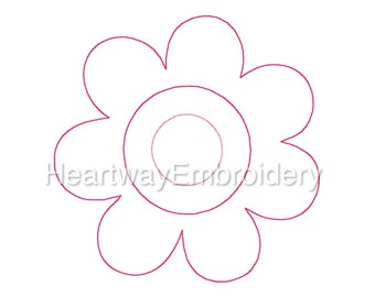 Flower embroidery design 6 SIZES - bean stitch embroidery design, vintage flower embroidery design, bean stitch flower design, pes exp sew