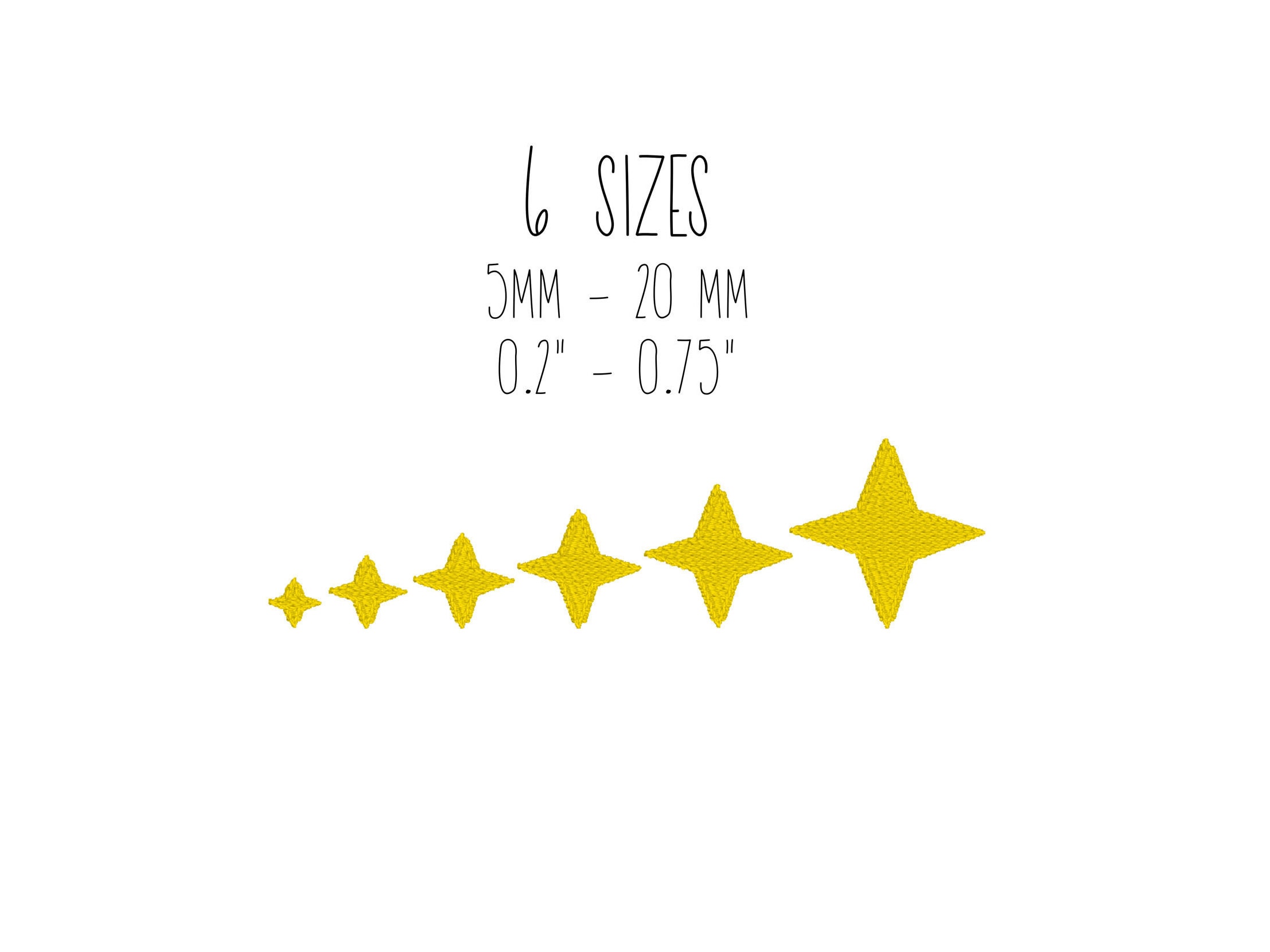 Tiny Star Embroidery Design 6 SIZES Tiny Embroidery Design - Etsy Sweden