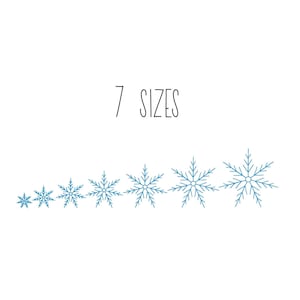 Mini snowflake embroidery design 7 SIZES  - snowflake bean stitch embroidery design, tiny snowflake embroidery design winter embroidery pes