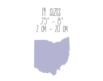 Ohio State Embroidery Design – Fill Stitch Map Silhouette (14 Sizes) (Digital Download)