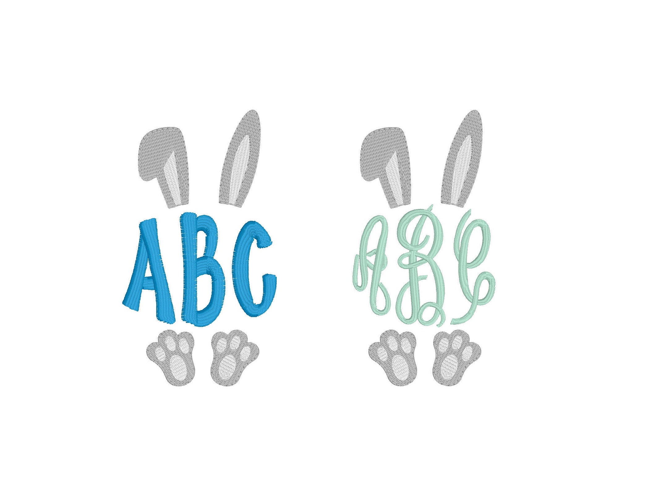Bunny Frame Embroidery Design 7 SIZES Monogram Frame Bunny Etsy