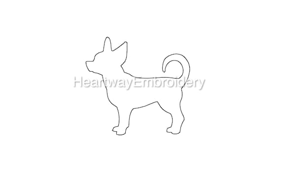 Dog Outline Embroidery Design 6 Sizes Chihuahua Embroidery Etsy Dog Outline Embroidery Design 6 Sizes Chihuahua Embroidery Etsy