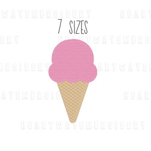 Mini Eis Stickdatei 7 SIZES - Eistüte mini Stickdatei kleine Eis Stickdatei Sommer Stickdatei
