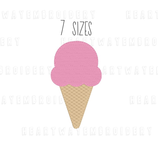 Mini ice cream embroidery design 7 SIZES  - ice cream cone mini embroidery design small ice cream embroidery design summer embroidery design