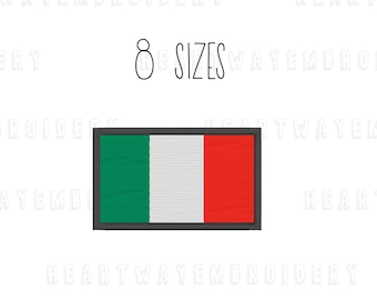 Italian Flag Embroidery Design (8 Sizes) (Digital Download)