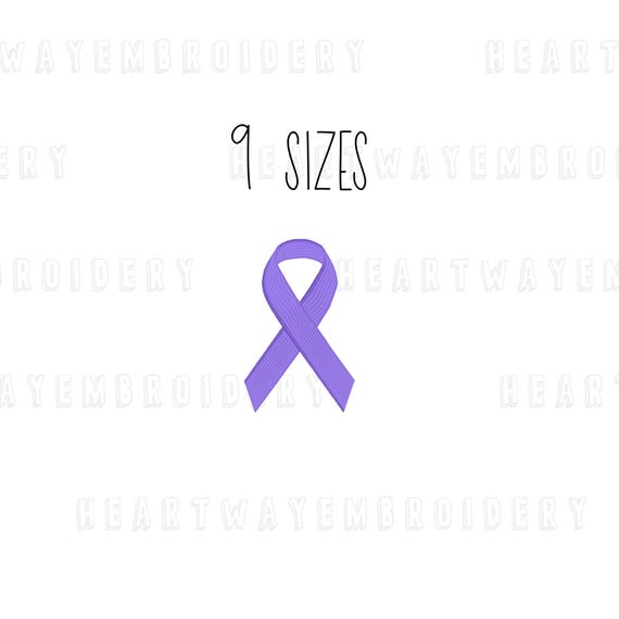 Awareness Ribbon Embroidery Design: Mini Satin Stitch (9 Sizes) (Digital Download)