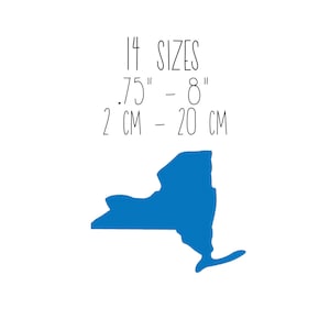 Diseño de bordado del estado de Nueva York 14 TAMAÑOS - puntada de relleno Diseño de bordado del mapa de Nueva York Diseño de bordado relleno del estado de EE. UU. Bordado de Nueva York