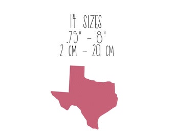 Texas state embroidery design 14 SIZES - fill stitch Texas map embroidery design US state embroidery design Texas machine embroidery