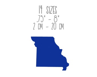 Missouri state embroidery design 14 SIZES - fill stitch Missouri map embroidery design US state embroidery design Missouri silhouette