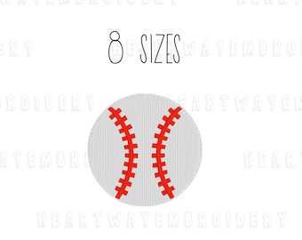 Baseball Fill Stitch Embroidery Design: Sports Ball (8 Sizes) (Digital Download)