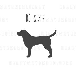 Labrador Silhouette Embroidery Design (10 Sizes) (Digital Download)