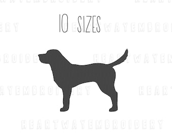 Labrador Silhouette Embroidery Design (10 Sizes) (Digital Download)