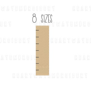 Mini Ruler Embroidery Design: School Kid Embroidery (8 Sizes) (Digital Download)