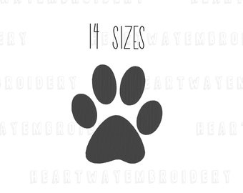 Mini paw print embroidery design 14 SIZES  - tiny embroidery design animal paw, small paw print embroidery design mini dog paw print