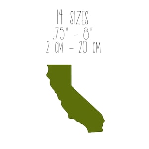 California state embroidery design 14 SIZES - vulsteek Californische kaart borduurwerk ontwerp US staat borduurwerk ontwerp Californisch silhouet