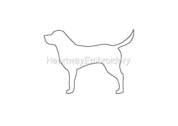 dog outline embroidery design 6 sizes labrador bean stitch embroidery design labrador outline embroidery vintage dog embroidery pes jef dog outline